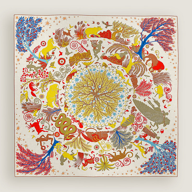 【ギフトにも♪】HERMES カシシル 140 Sous le Charme d'Orphee Sous le Charme d'Orphee shawl 140 | Hermès Finland